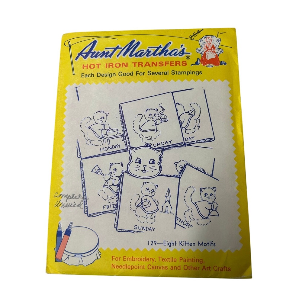 Vintage Aunt Marthas Transfers Lot of 2 #3753 Barnyard Happenings‎ #129 Kittens